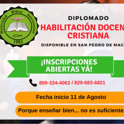 DIPLOMADO EN HABILITACION DOCENTE SAN PEDRO DE MACORIS